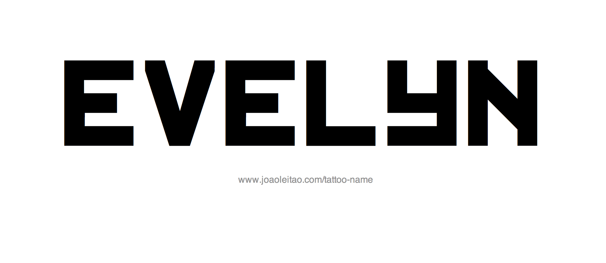 Evelyn Name Tattoo Designs